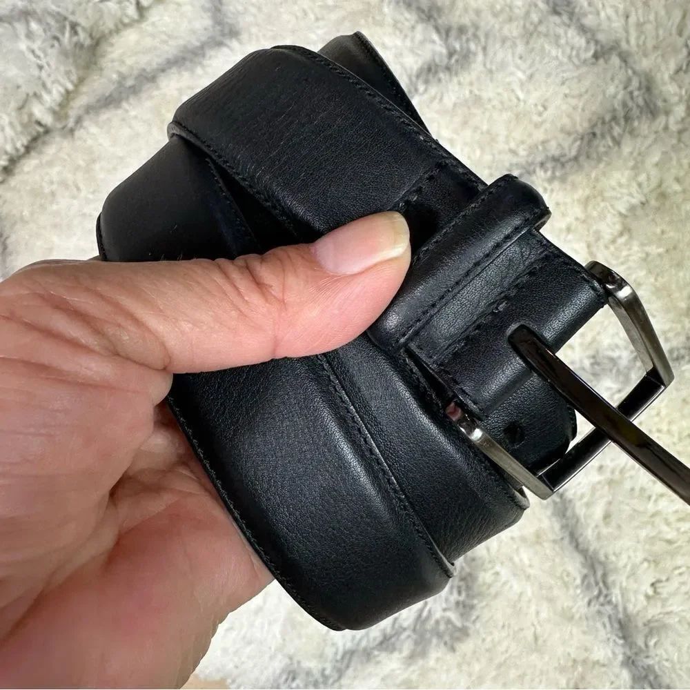 Perry Ellis Black Leather Belt